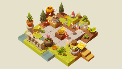 Make some nice outdoor spaces in this digital toy about gardening